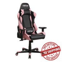 Techni Mobili RTA-TS43-PNK Techni Sport TS-4300 Ergonomic High Back Racer Style PC Gaming Chair, Pink